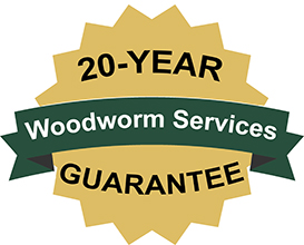 Woodworm Services guarantee all timber treatment works for 20 years.